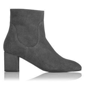 LK Bennett Gray Suede Leather Simi Block Heel SH6
